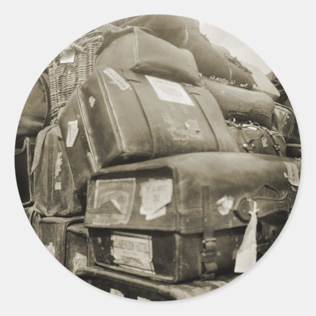 ADESIVO MADEIRA DE EQUIPE DE BAGAGEM VIAGEM 1890 (Frente)