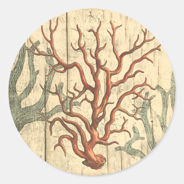 Adesivo Madeira e coral pequeno (Frente)