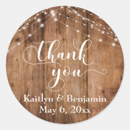 Adesivo Madeira Marrom russa e Cordas de Luz Branca, Obrig