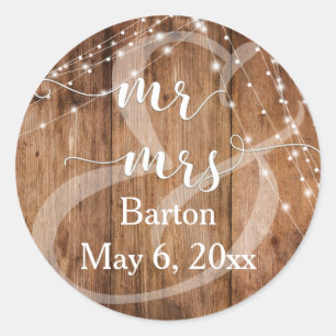 Adesivo Madeira marrom rustica, Cordas leves brancas Sr &