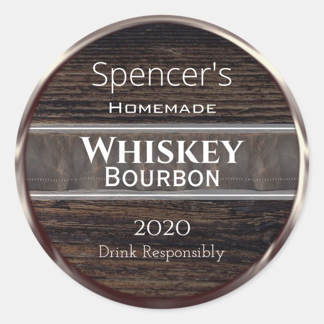 Adesivo Madeira, metal e couro personalizados (Frente)