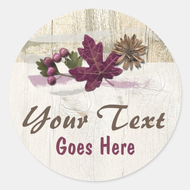 Adesivo Madeira Rústica e Folha de Bordo Natural Elementos (Frente)