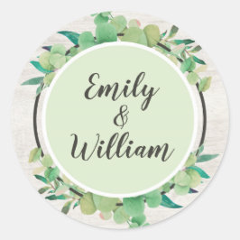 Adesivo Madeira Rústica e Folha de Eucalipto Nomes Botânic