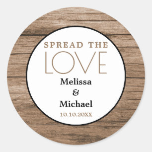Adesivo Madeira Rústica Espalha O Favor Do Casamento Do A