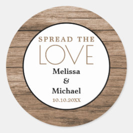Adesivo Madeira Rústica Espalha O Favor Do Casamento Do Am