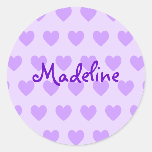 Adesivo Madeline em Roxo (Frente)