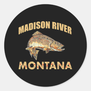 Adesivo Madison River Montana Brown Trout Pescar Voo