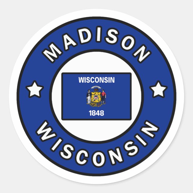 Adesivo Madison Wisconsin (Frente)