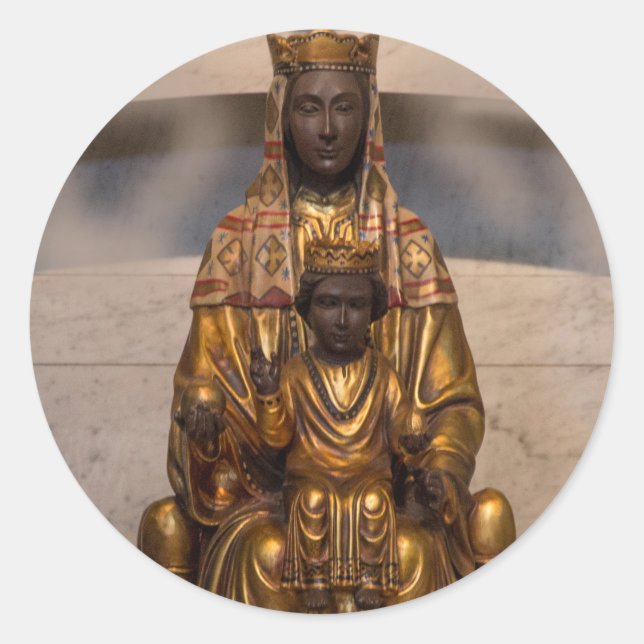 Adesivo Madona da Espanha de Montserrat Black Madonna (Frente)