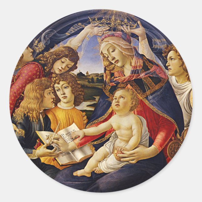 Adesivo Madona do Magnificat de Sandro Botticelli (Frente)