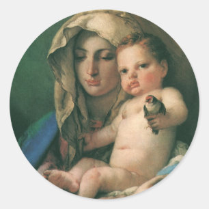 Adesivo Madona do Tentilhão por Tiepolo, Arte Antiga