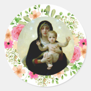 Adesivo Madona e Menino Nossa Senhora Virgem Maria