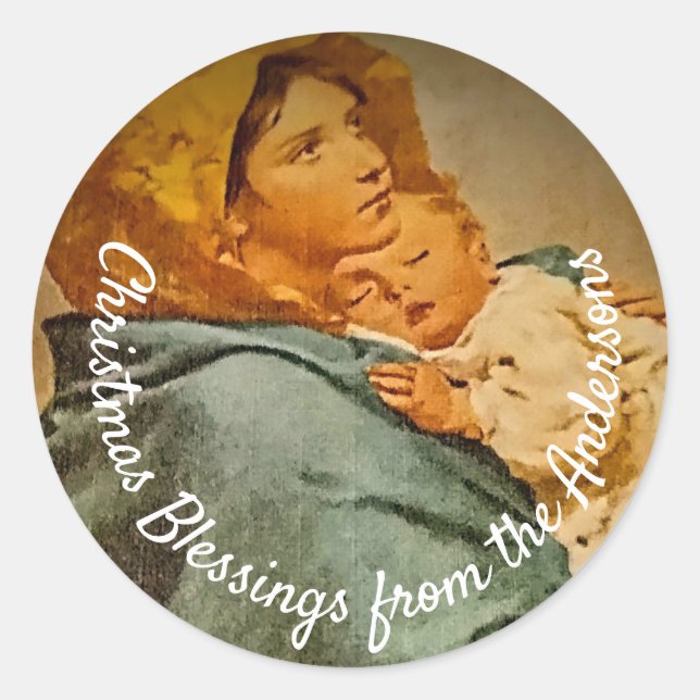 Adesivo Madona Personalizada e Criança (Frente)