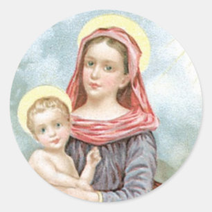 Adesivo Madonna com a Criança Cristo