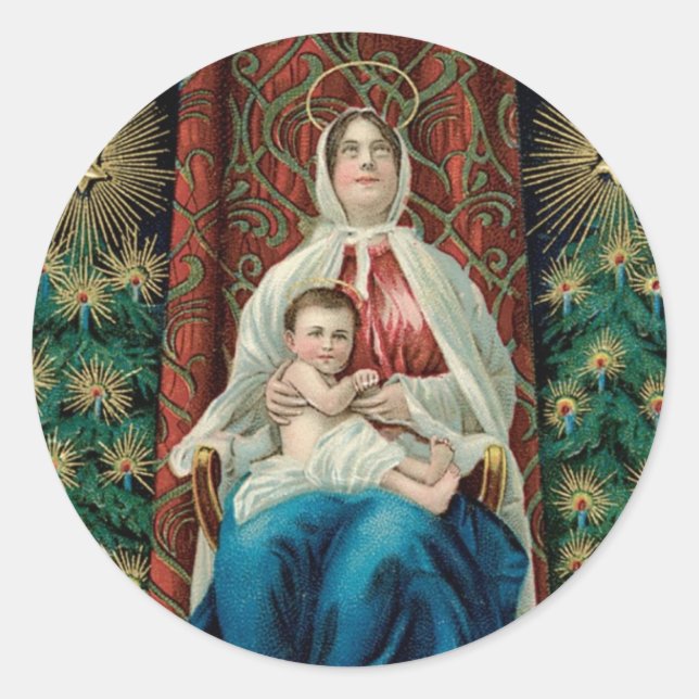 Adesivo Madonna e Criança Cristo (Frente)