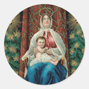 Adesivo Madonna e criança do cristo