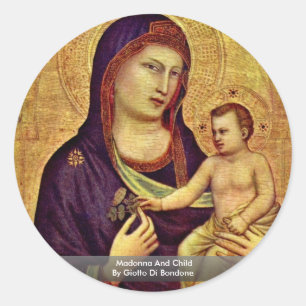 Adesivo Madonna e criança por Giotto Di Bondone