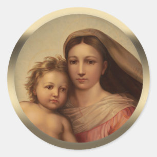 Adesivo Madonna Prang CC0970 de Sistine da criança de Mar