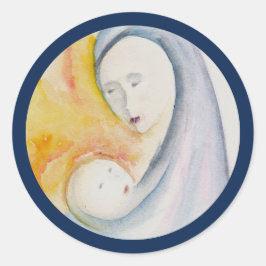 Adesivo Madonna Religiosa Elegante e Papel de Carta Infant