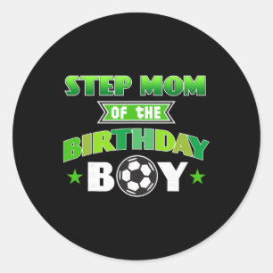 Adesivo Madrasta do menino de aniversário festa de futebol