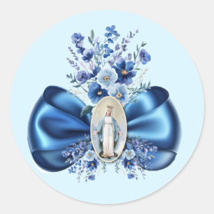 Adesivo Madre Abençoada Maria Floral Religiosa Católica