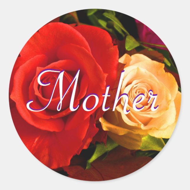 Adesivo Madre Red Yellow Rose Sticker (Frente)