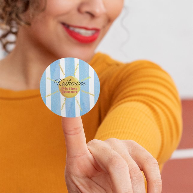 Adesivo Madre Runner Yellow Sunshine Watercolor Personaliz (Criador carregado)