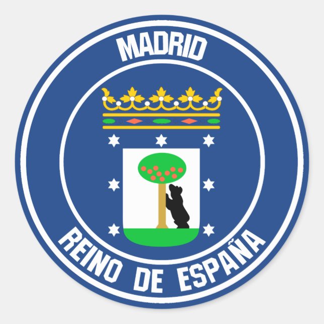 Adesivo Madrid Round Emblem (Frente)