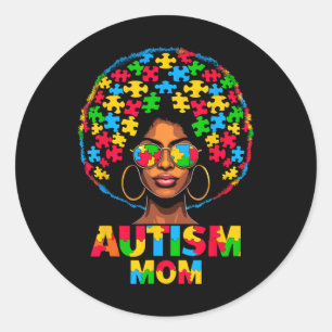 Adesivo Mãe Afro-Americana Consciência do Autismo American