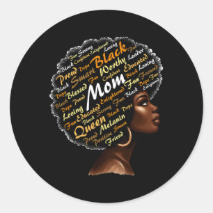 Adesivo Mãe Afro História Negra Mês Blm Melanin Mot