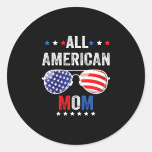 Adesivo Mãe americana óculos de sol bandeira dos EUA 4 de 