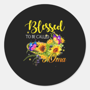 Adesivo Mãe Arte Abençoada A Ser Chamada Oma Sunflower