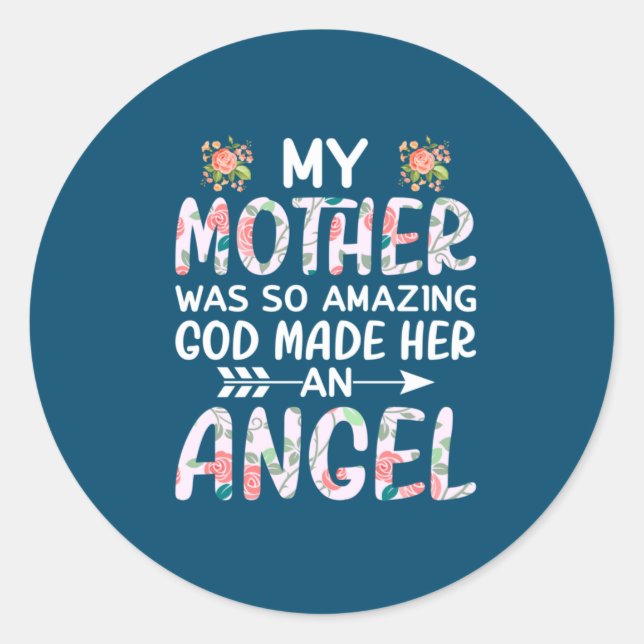 Adesivo Mãe Arte Minha Mãe Um Anjo (Frente)