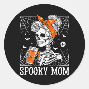 Adesivo Mãe Assustadora Vintage Halloween Mãe Assustadora
