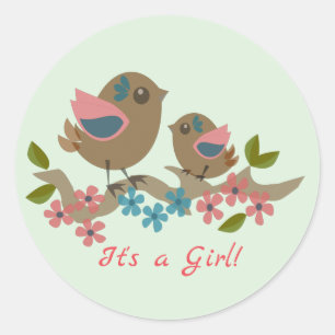 Adesivo Mãe ave com bebê e texto personalizado
