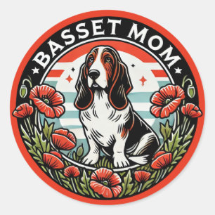 Adesivo Mãe Basset