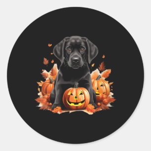 Adesivo Mãe Cachorro Lab Negro Pai Dia das Bruxas Outono C