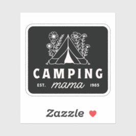 Adesivo Mãe camping mãe campista mãe mãe caprichosa preta