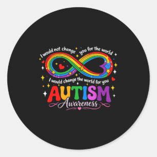 Adesivo Mãe consciência do autismo infinito arco-íris