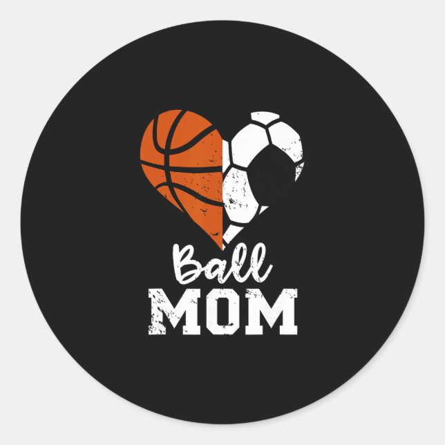 Adesivo Mãe Coração Engraçado Futebol Esboço Mãe  (Frente)