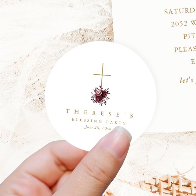 Adesivo Mãe Cristã Cruzada Floral e Bênção Bebê (Criador carregado)