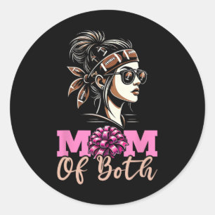 Adesivo Mãe de Ambos Futebol Cheerleading Dia de Jogo da M