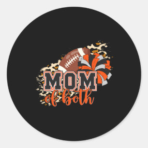 Adesivo Mãe de Ambos o Futebol Torcer Laranja Preto Pom Le