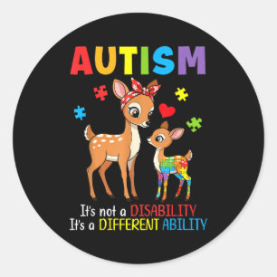 Adesivo Mãe de Autismo Conscientização Cervo Habilidade Di