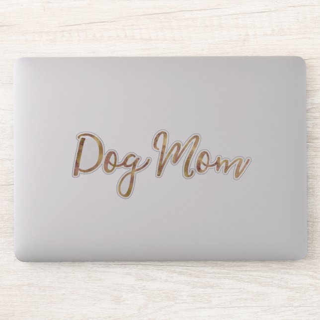 Adesivo Mãe de Cachorro Glamour Dourado (Computador)