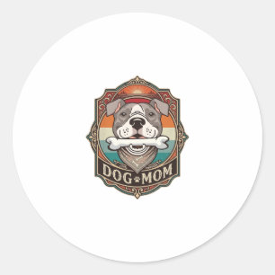 Adesivo Mãe de Cachorro Osso Bandana Antigo Quadro_1