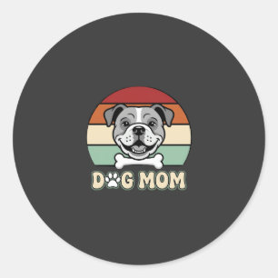 Adesivo Mãe de Cachorro Retro Bulldog Vetor