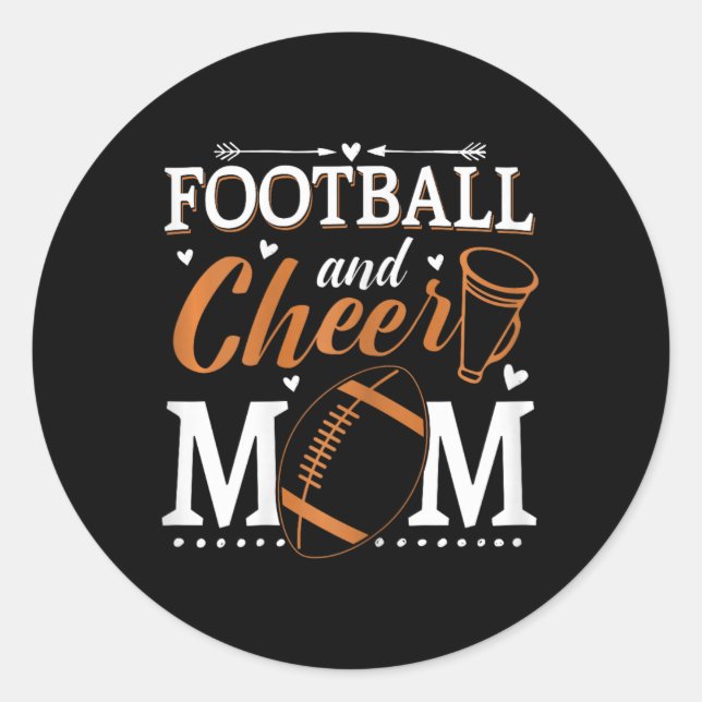 Adesivo Mãe de Cheerleading Engraçada e Mãe de Torcida (Frente)