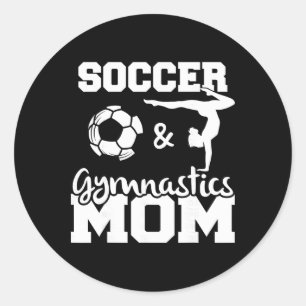 Adesivo Mãe de Futebol e Ginástica Piada Jogadora de Futeb