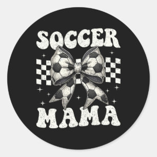 Adesivo Mãe de Futebol Engraçado Coquette Laço Mamãe Mamãe